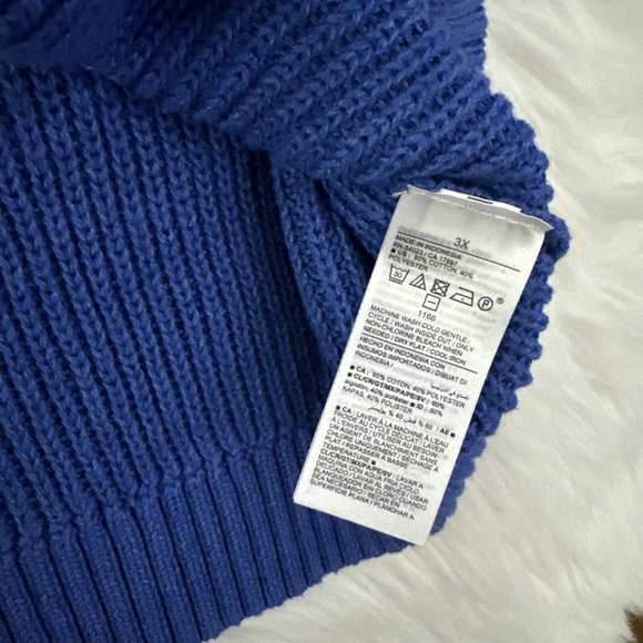 Old Navy Womens Blue Knit Sweater Vest 3X NWT Timeless - Picture 7 of 9